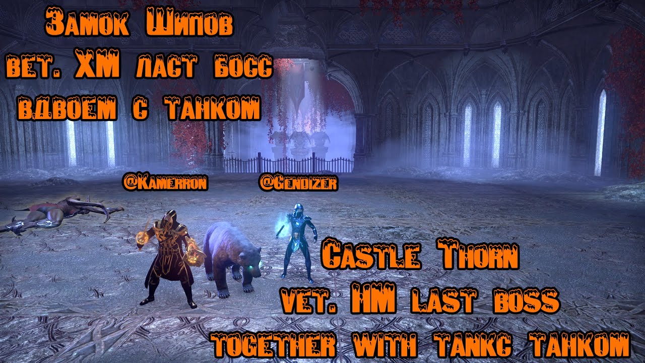 ESO: вет. ласт ХМ Замок Шипов вдвоем с танком / last boss vet. HM Castle Thorn together with tank