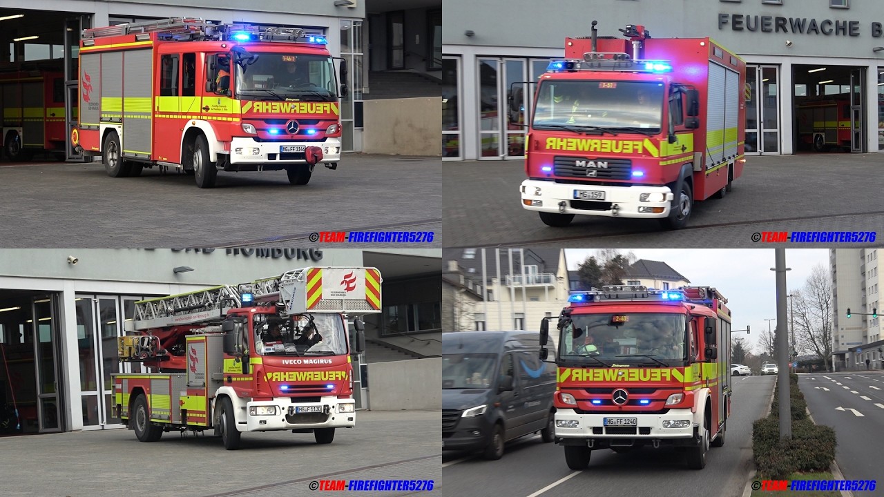 [Feuermeldung und Verkehrsunfall] Freiwillige Feuerwehr Bad Homburg rückt zu diversen Einsätzen aus