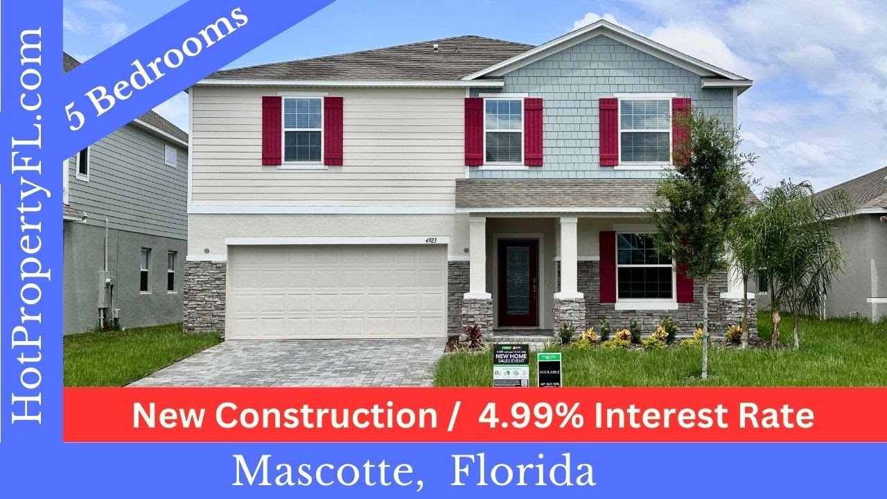 5 Bedroom New Construction home | Mascotte, FL. $471,990.  4.99% Interest Rate