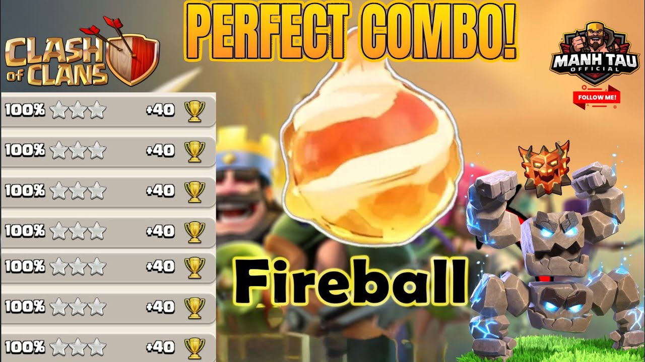Manh STARs | DAY | Fireball + Meteor Golem + Thrower OP Legend League Attack Strategy...