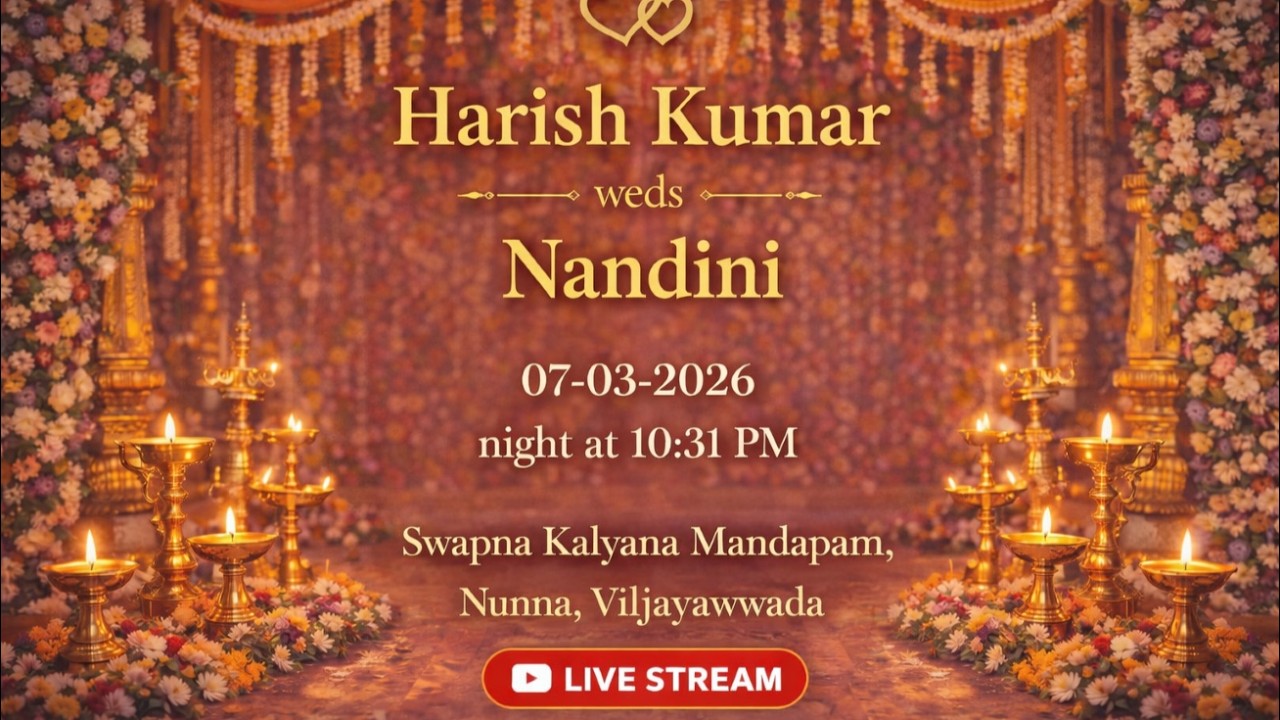 Harish Kumar Reddy weds Nandini