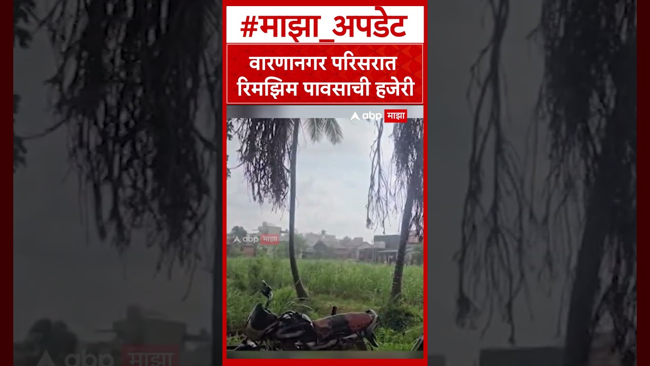 Kolhapur Rain : वारणानगर परिसरात रिमझिम पावसाची हजेरी
