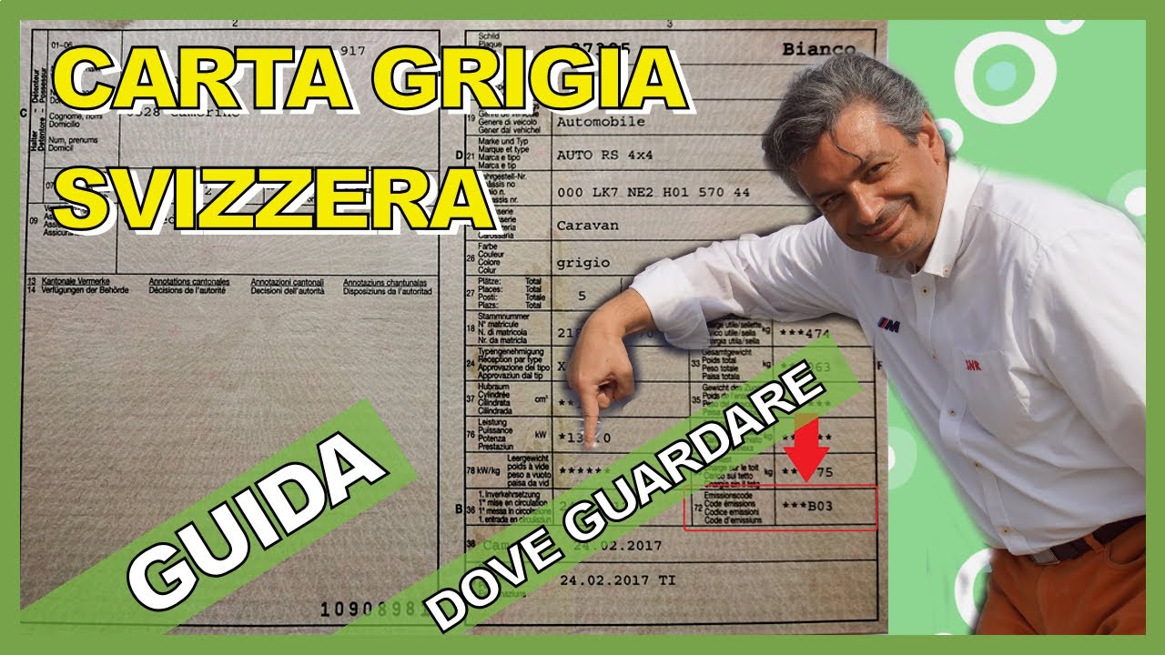 CARTA GRIGIA SVIZZERA - GUIDA E PARTICOLARITA'