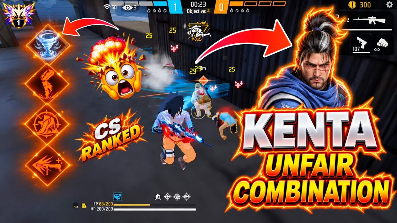 Cs Rank Best Character Skill || Kenta Best Character Combination || Kenta Character Ability 