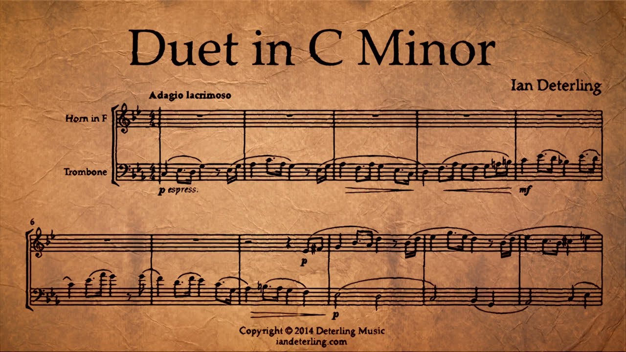 Horn and Trombone Duet in C Minor