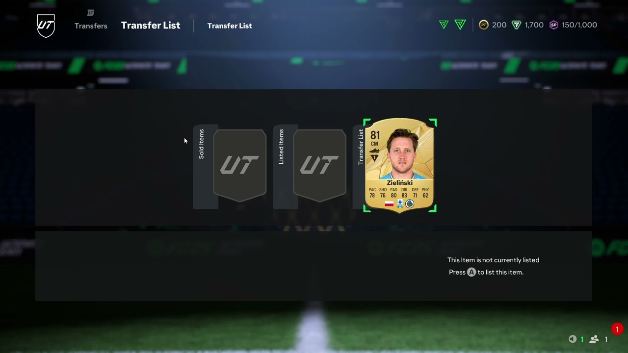 EA FC 25: Как отправить игрока из списка трансферов в клуб Ultimate Team