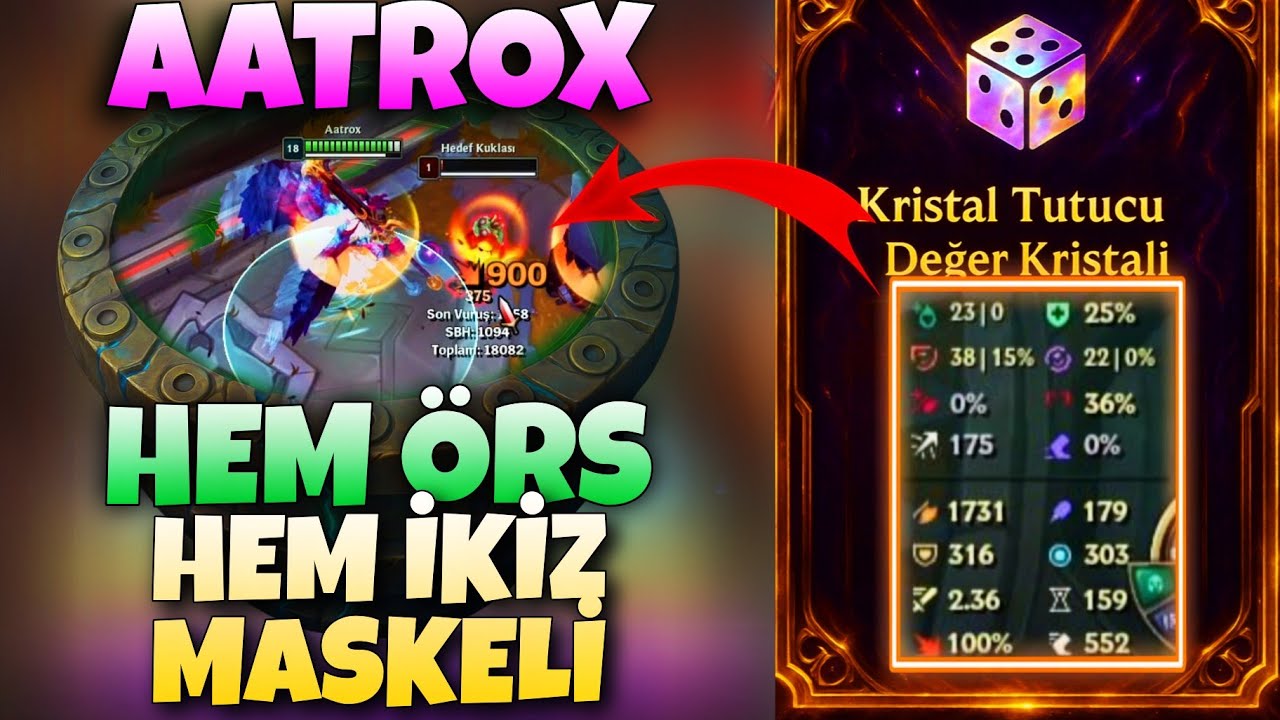 HEM ÖRS HEM İKİZ MASKELİ AATROX TEK ATIYOR! - LOL ARENA MODU