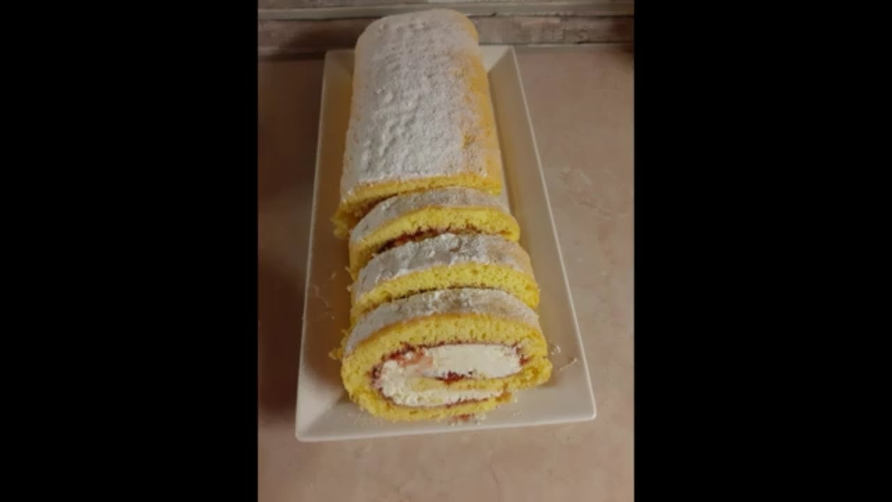 Rolada z mascarpone kremo, roll with mascarpone cream