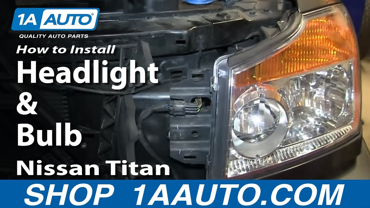 How to Replace Headlight 08-15 Nissan Titan