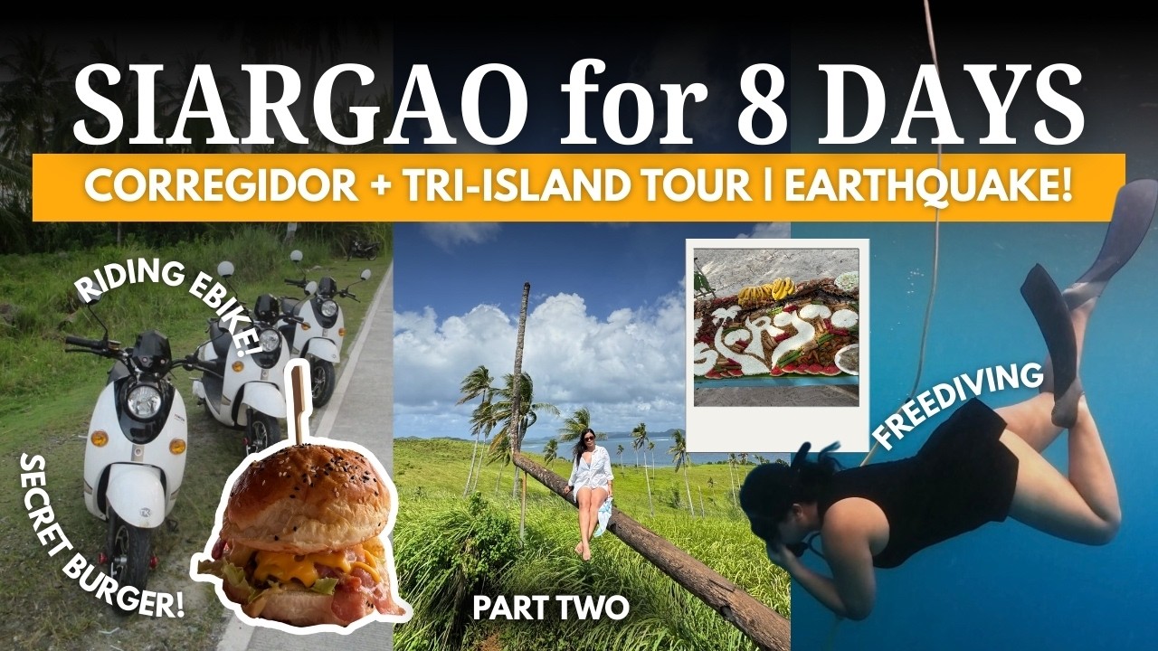 SIARGAO Vlog 🌴 | Corregidor with Tri-Island Tour & First-Time Freediving | Part 2