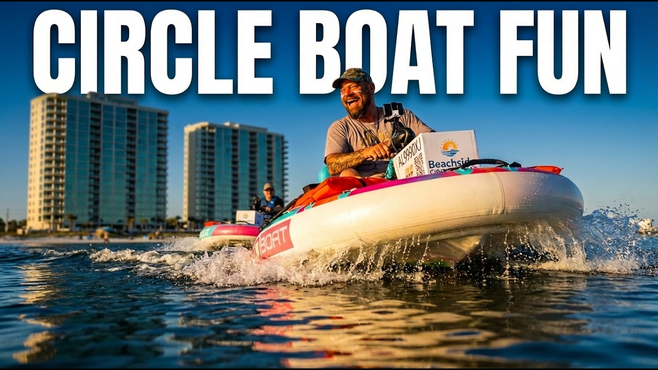 Circle Boats in the Gulf at Orange Beach Alabama