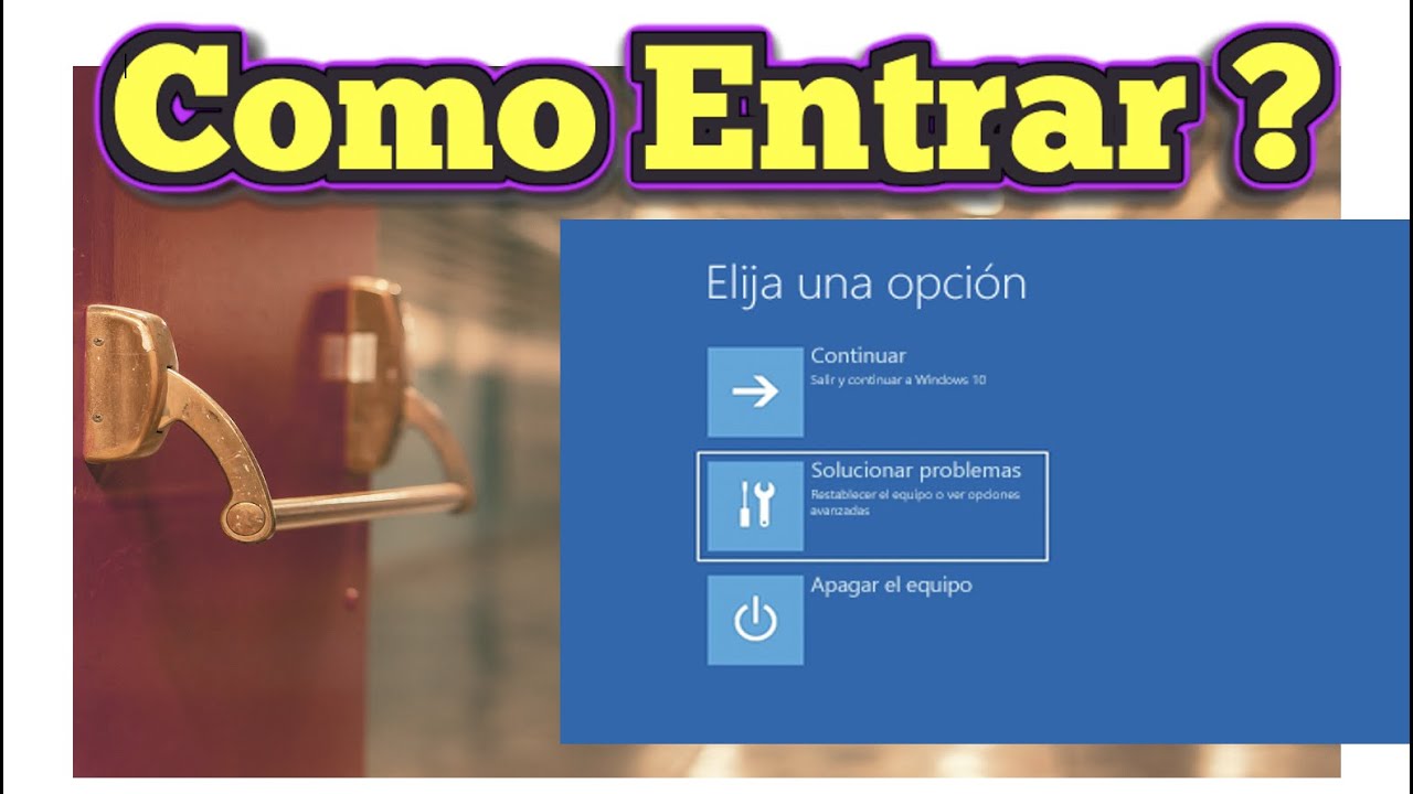 COMO ENTRAR a OPCIONES de RECUPERACION del SISTEMA en WINDOWS 10 11 para RESTAURACION o MODO SEGURO