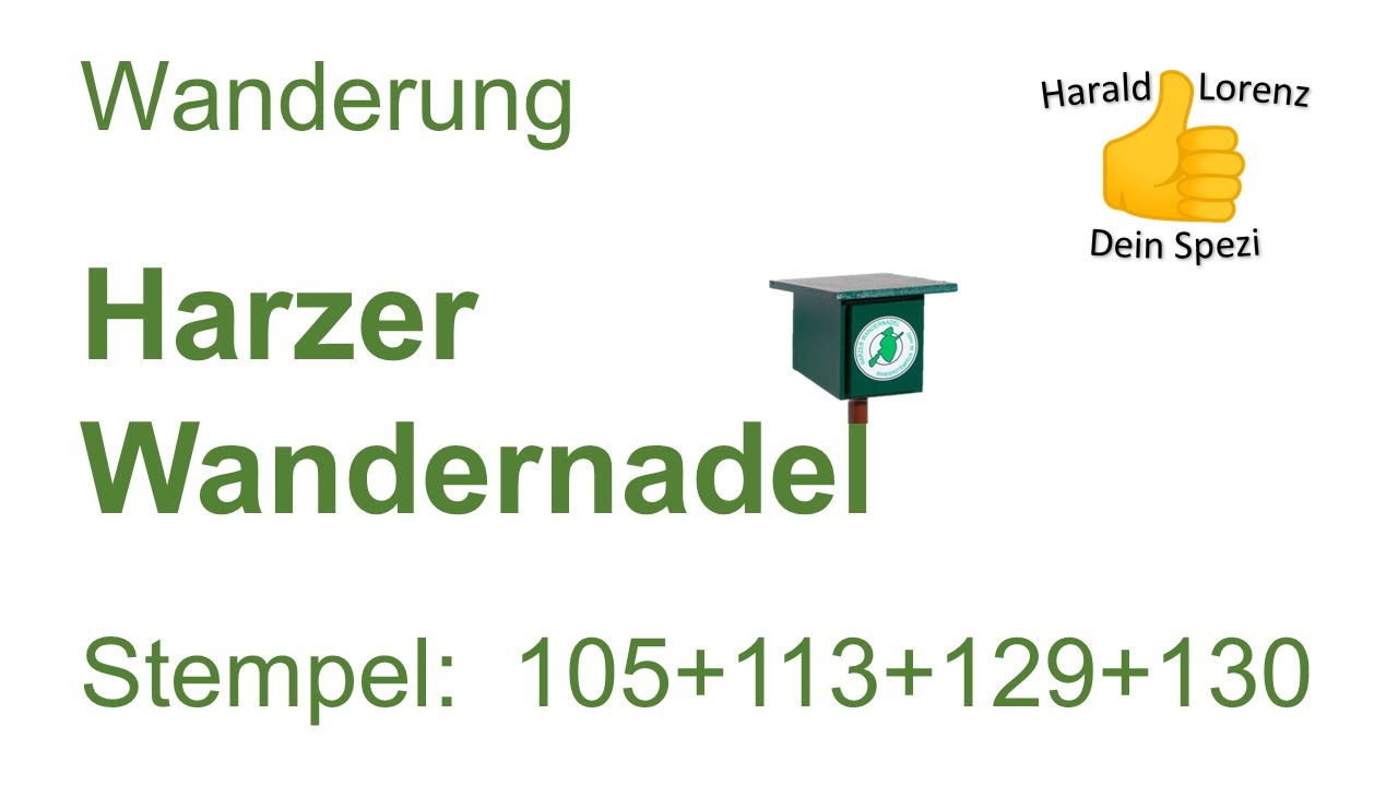 Harzer Wandernadel: Stempel 105, 113, 129 und 130