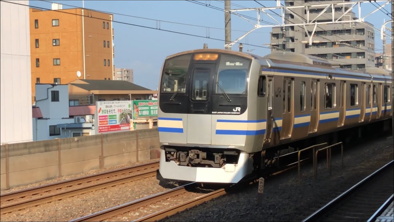 E217系(E259系)下総中山・本八幡駅通過