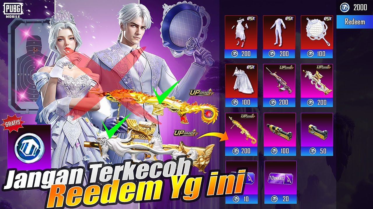 MANTAP 200 KOIN HOKY AJA NIH SKIN P90 PEGASUS UPGRADE & MK14 NAGA REEDEM INI GUYS JANGAN TERKECOH🔥🤑🔥