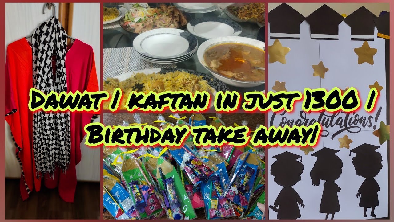 Dawat  | Beautiful  Kaftan in just 1300| School take away |