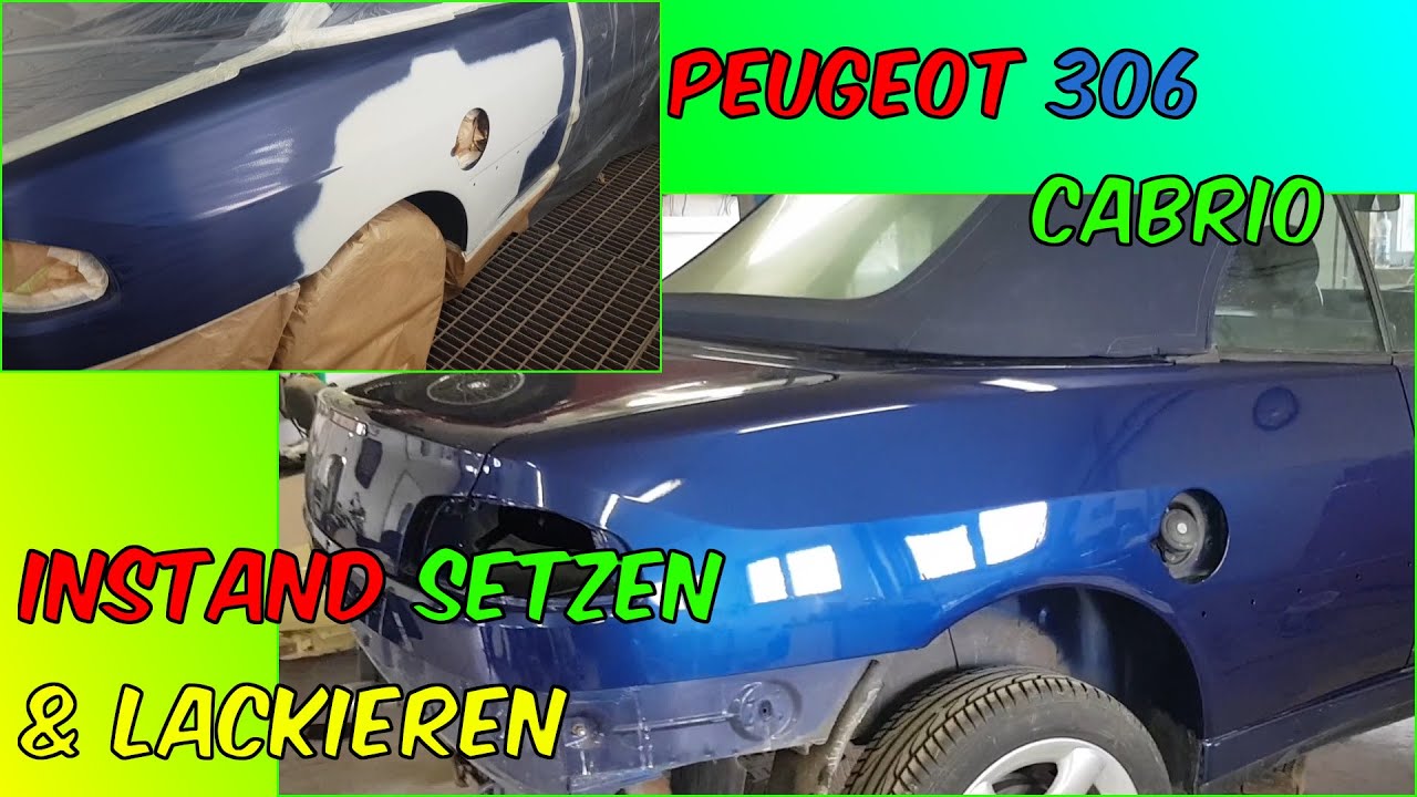 Karosserie Reparatur und Lackierung am Peugeot 306 Pininfarina Cabrio.