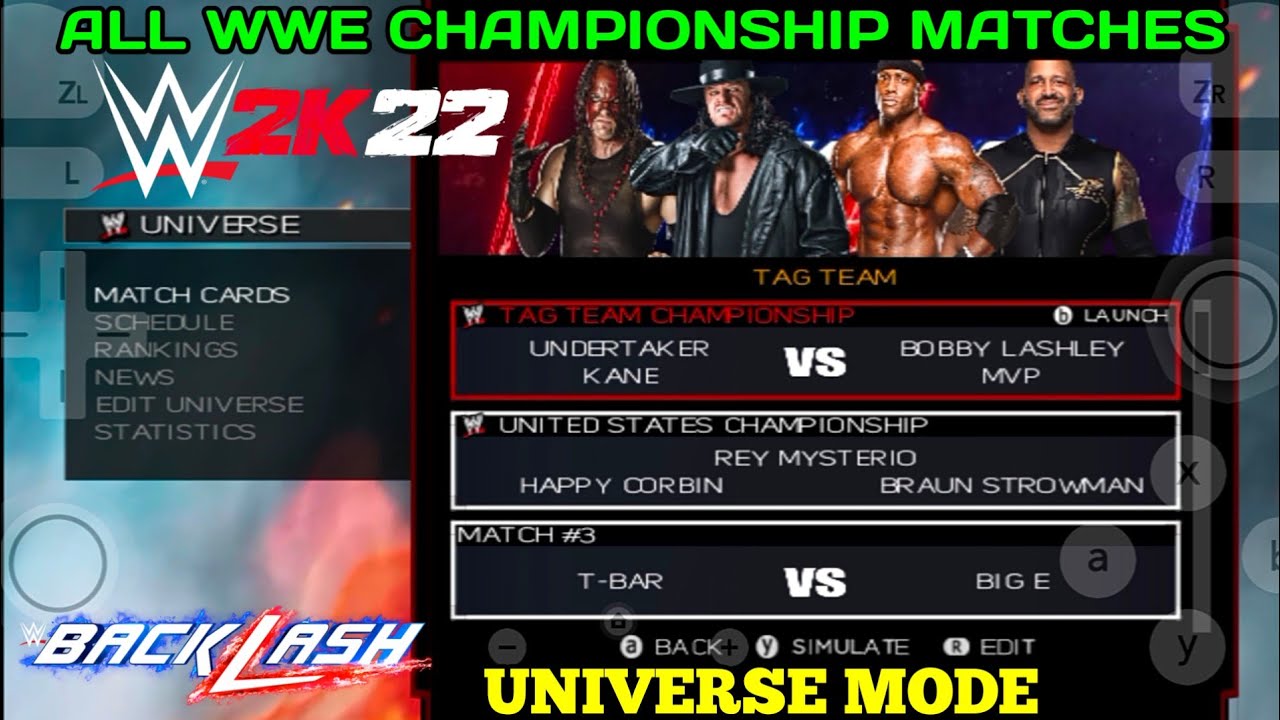 WWE 2K22 Wii - Universe Mode  Blacklash | Dolphin Emulator On Android | Gameplay | Episode 6