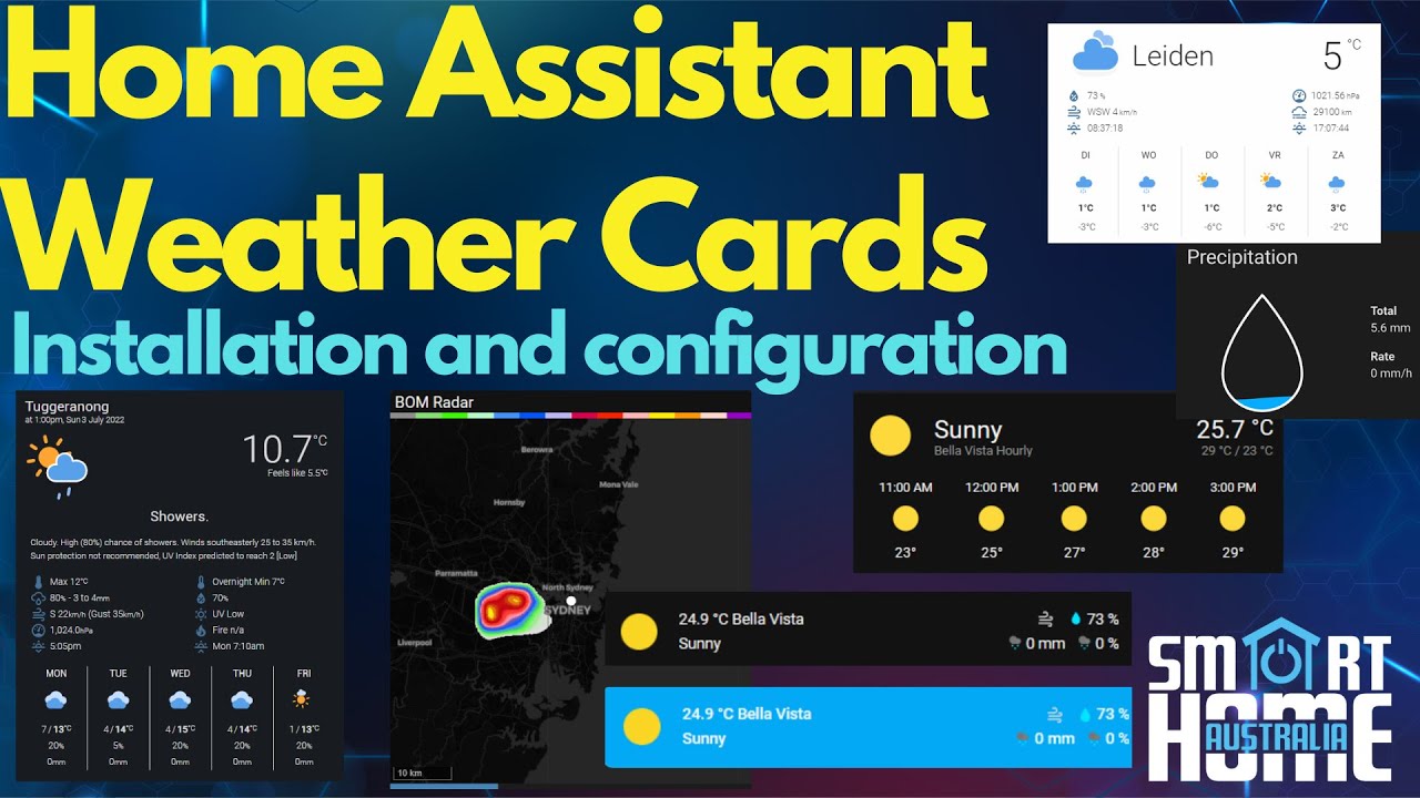 Карты погоды Home Assistant — установка и настройка