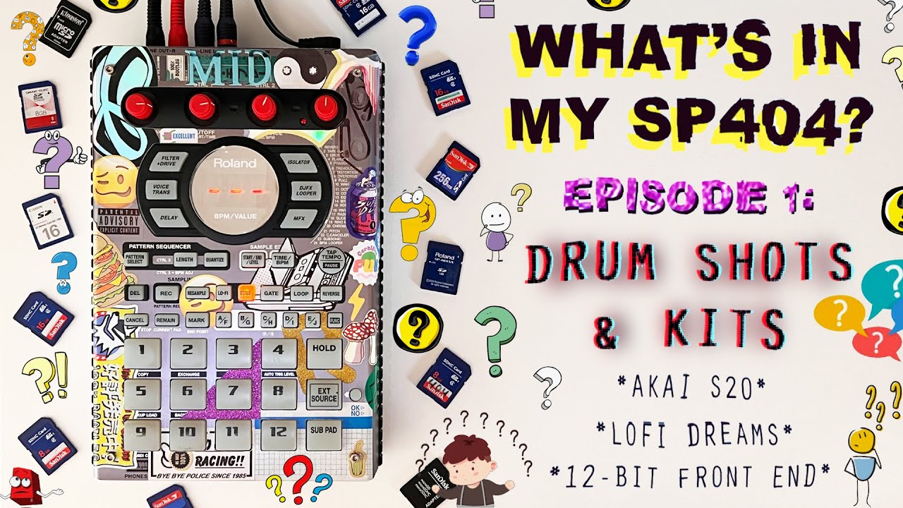 What's in my SP404? Episode 1: Drum Shots & Kits // sampling breaks cut one shots with Uncle Shmiddy
