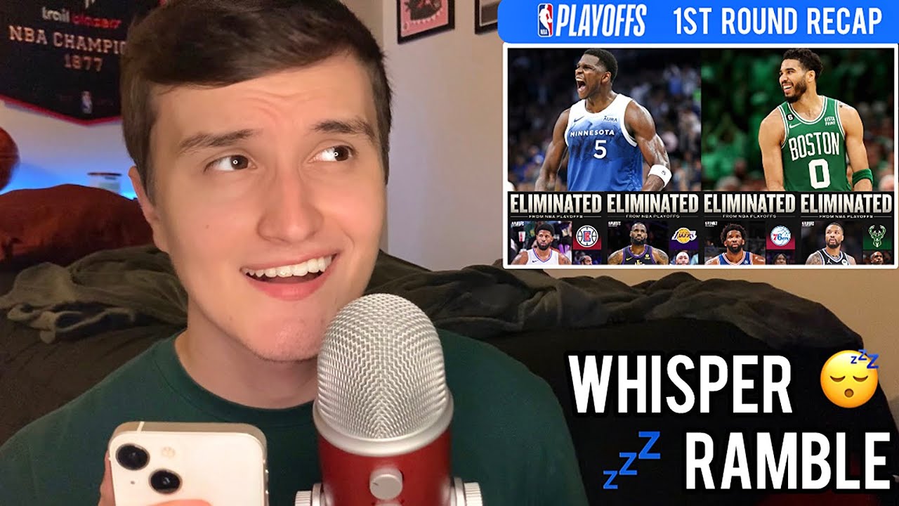 ASMR NBA Playoffs | First Round Recap 🏀💤 (whisper ramble)