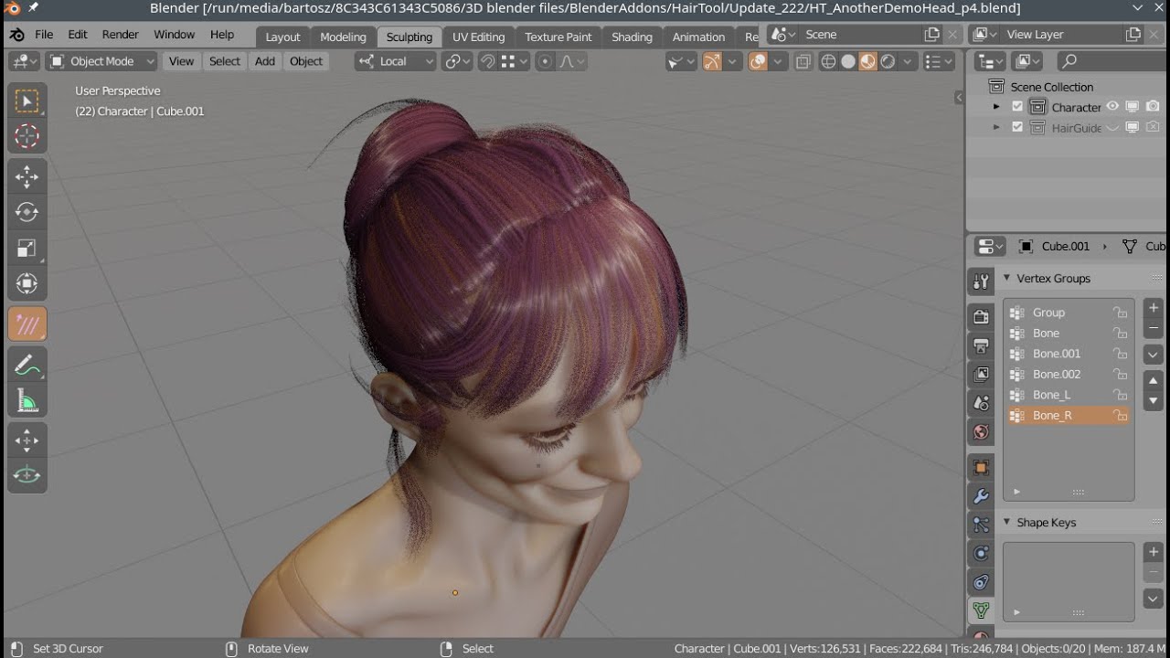 Hair Tutorial with Hair Tool in Blender