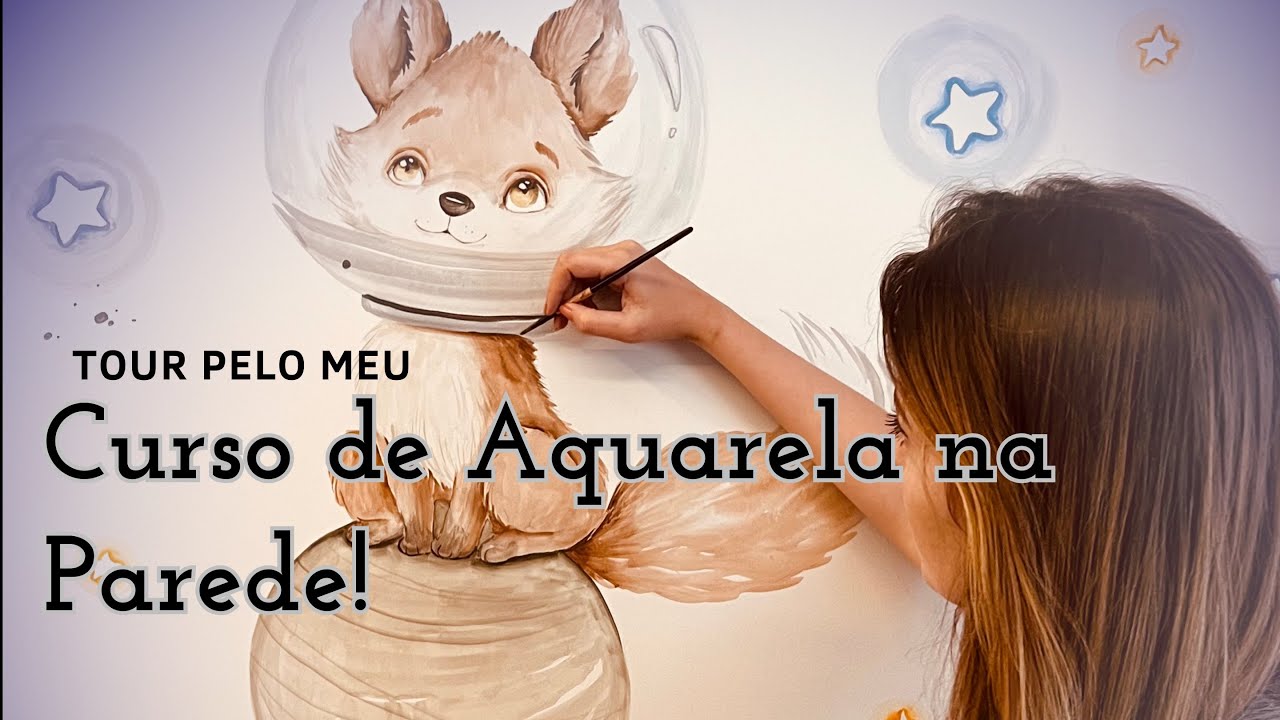 Tour pelo meu curso de Aquarela na Parede!