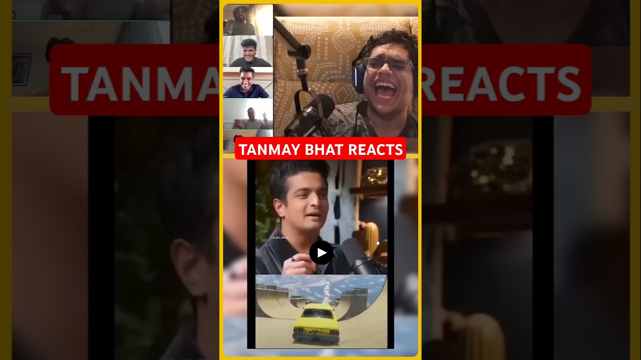 Tanmay Bhat and friends react to funny BeerBiceps video #funny #shorts #tanmaybhat #reactionvideo