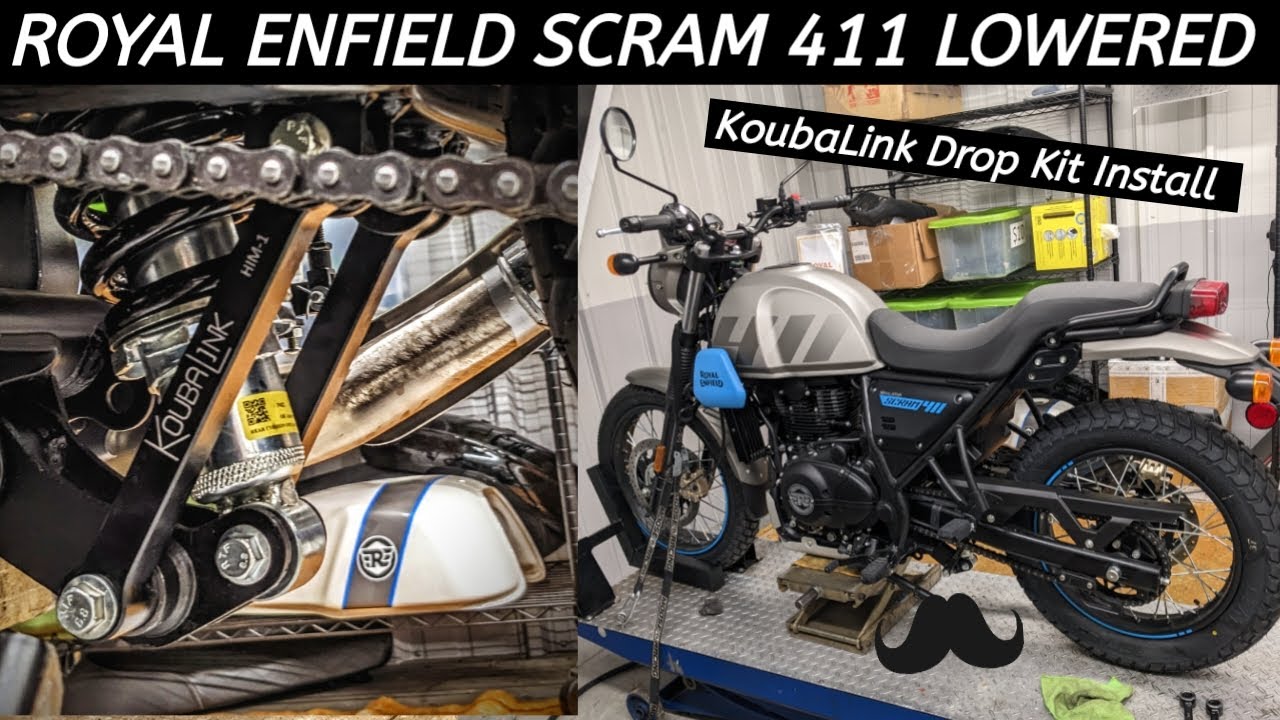 Опускаем RE Himalayan Scram 411 с помощью KoubaLinks. На 1-3/8 дюйма/33 мм!