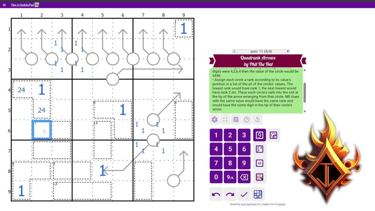 Solving Quadrank Arrows by Phil The Hat