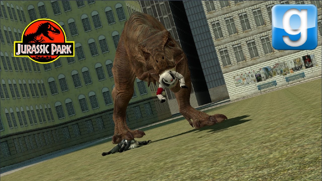 Jurassic Park Trex Feeding Frenzy On Half Life Combine SNPC Fight frenzy Garry's Mod