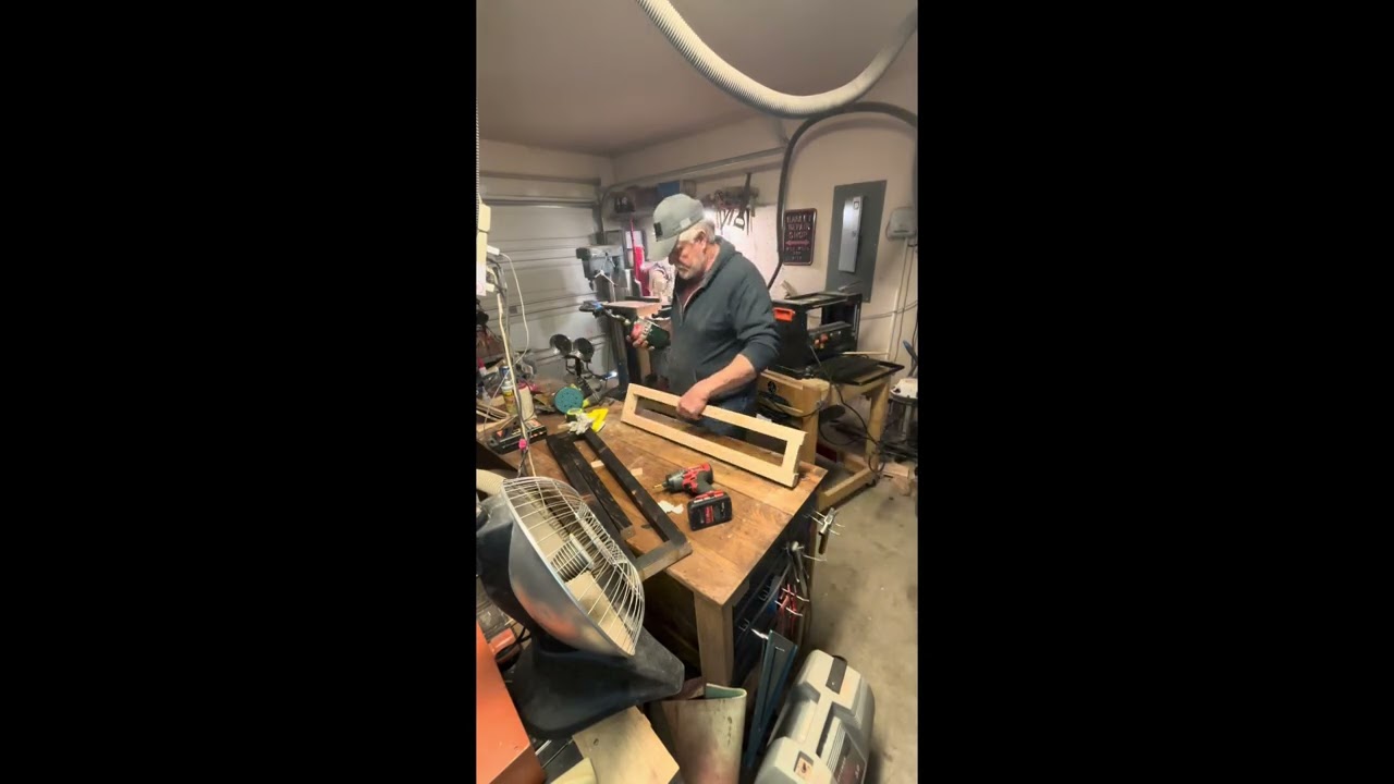 Finishing up a entry way bench I started in 2025