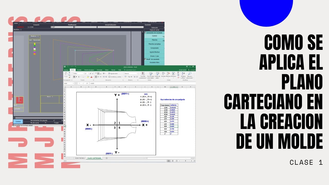 CURSO LECTRA MODARIS V8 VIDEO #1 [COMO SE APLICA EL PLANO CARTECIANO EN LA CREACION DE UN MOLDE ]