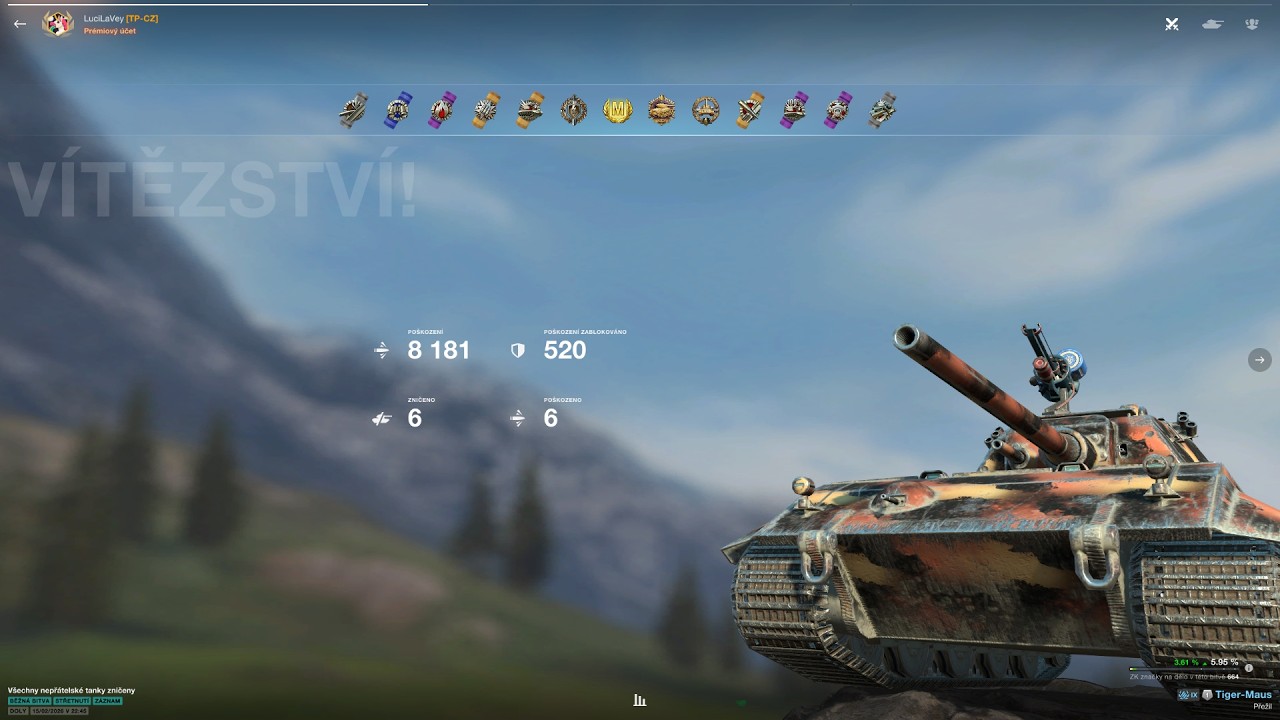 WoT Blitz_Tiger Maus_Mines_Ultimate game_M_Lucky+++ :-)