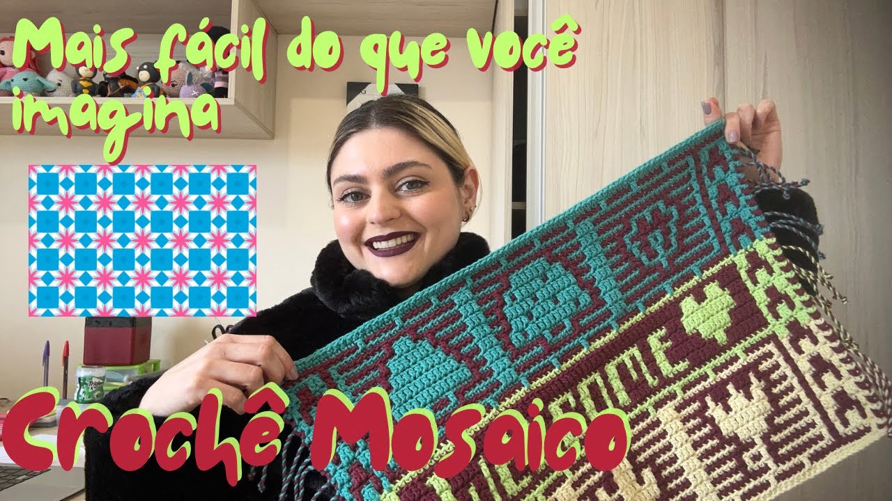 Esse Croch&ecirc; Parece Pintura! Aprenda o Mosaico Passo a Passo