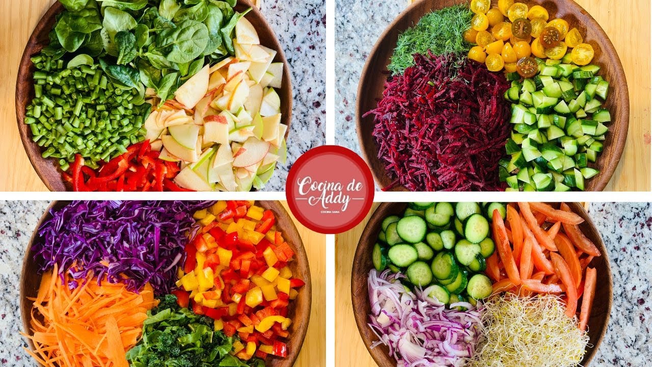 ENSALADAS Previene Flacidez-Arrugas, Favorece Vientre Plano. Ideas Fáciles. Apta Diabetes-Colesterol