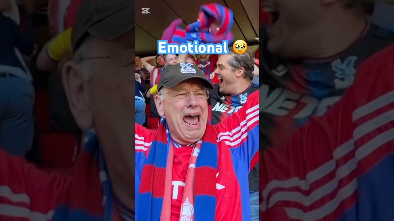 Crystal Palace Fan Cries After FA Cup Victory | Emotional Reaction  #shorts #football  #facup