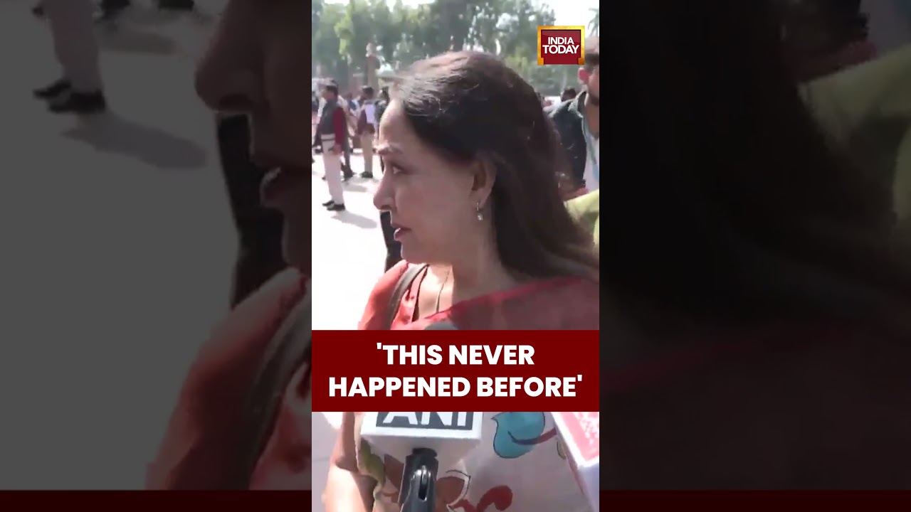 Parliament Disruptions Continue as Hema Malini Flags Stalled Budget Session #hemamalini