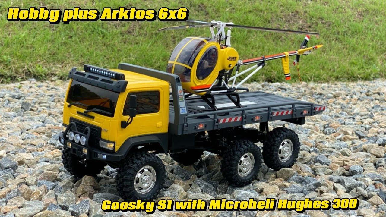 Goosky S1 with Microheli Hughes 300 and Hobby Plus CR18p Arktos 6x6