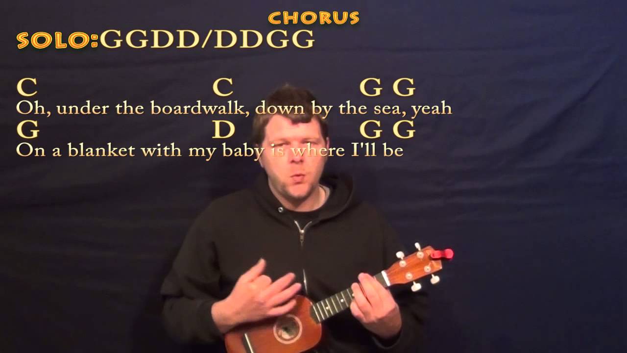 Under the Boardwalk (The Drifters) Soprano Ukulele Cover Lesson -Chords/Lyrics