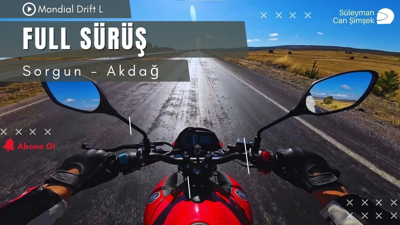 Sorgun - Akdağmadeni Gidiş Dönüş Full Motosiklet Sürüş - Mondial Drift L - Konuşmasız