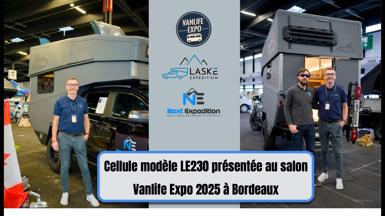Cellule modèle LE230 présentée au salon Vanlife Expo 2025 à Bordeaux