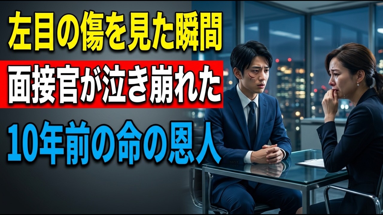 【感動する話】下校中、5人組の不良から女子中学生を助けた14歳の俺→10年後、大企業の最終面接で面接官の女性が俺の左目の傷跡を見て涙を流した結果…【朗読・スカッと・泣ける話】