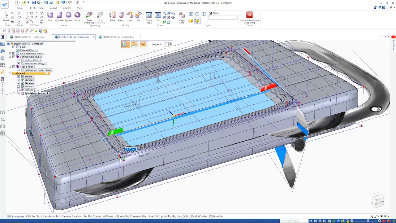 Subdivision Modeling in Solid Edge