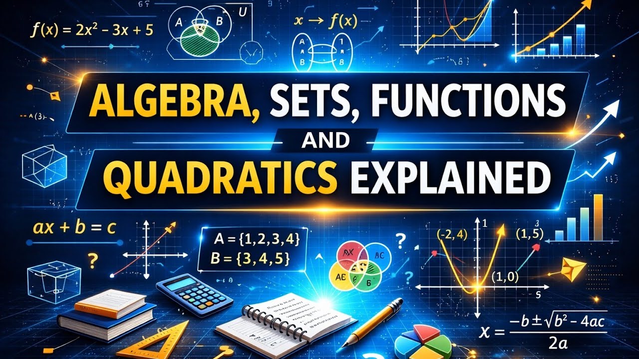 🌿Algebra, Sets, Functions & Quadratics Explained🌿