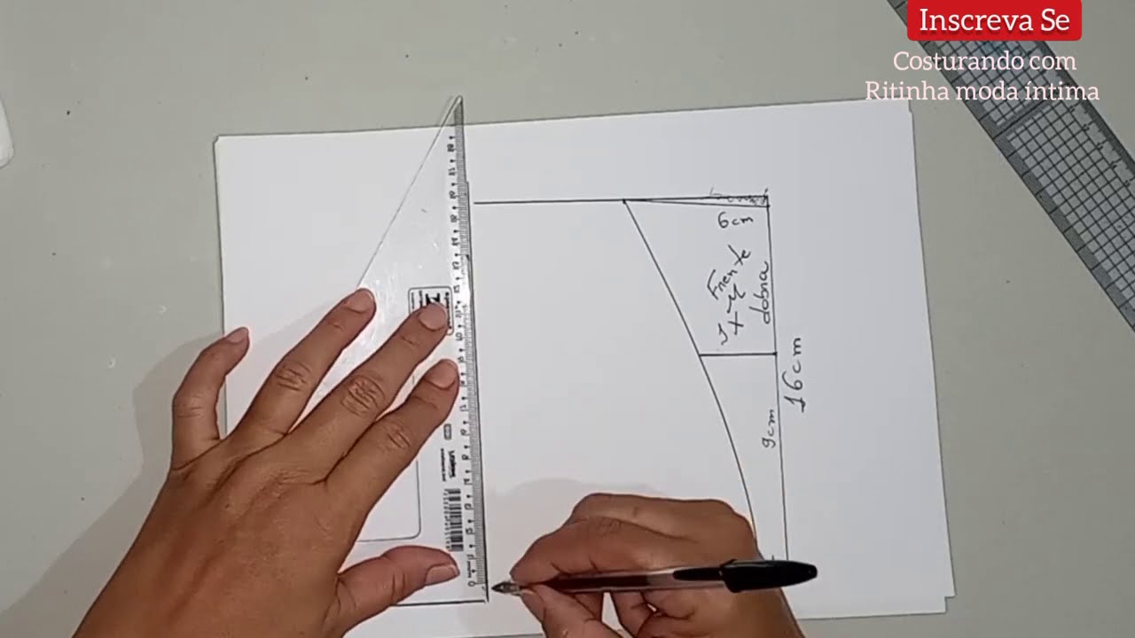 🌻 Desenhe o molde!! Calcinha fio duplo com pala