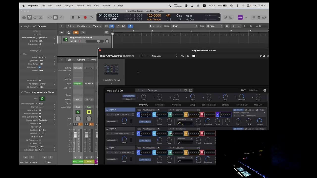 Is this thing on? (Korg Triton Extreme and Wavestate Native)