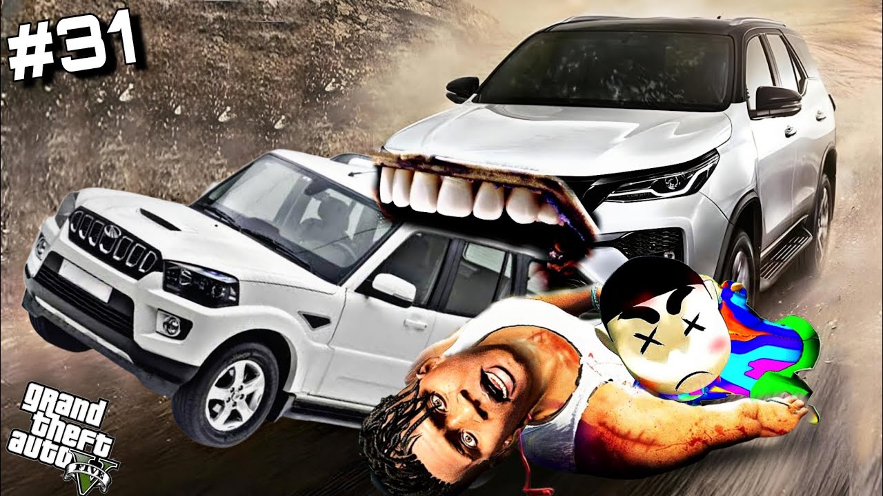 Killer Fortuner Attacked On Scorpio N & Franklin & Shinchan (GTA V MOD)