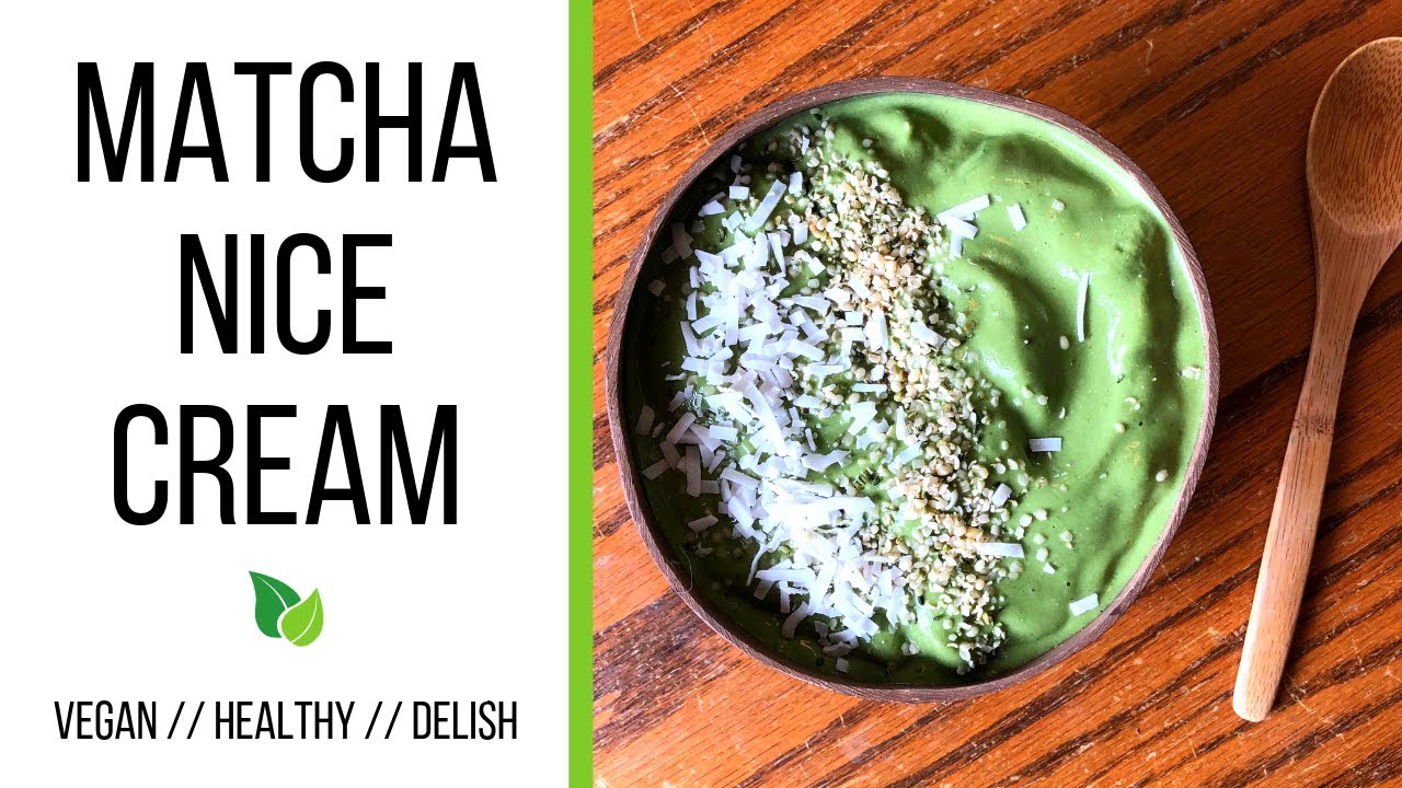 MATCHA NICE CREAM RECIPE 🍃🍵 (vegan)