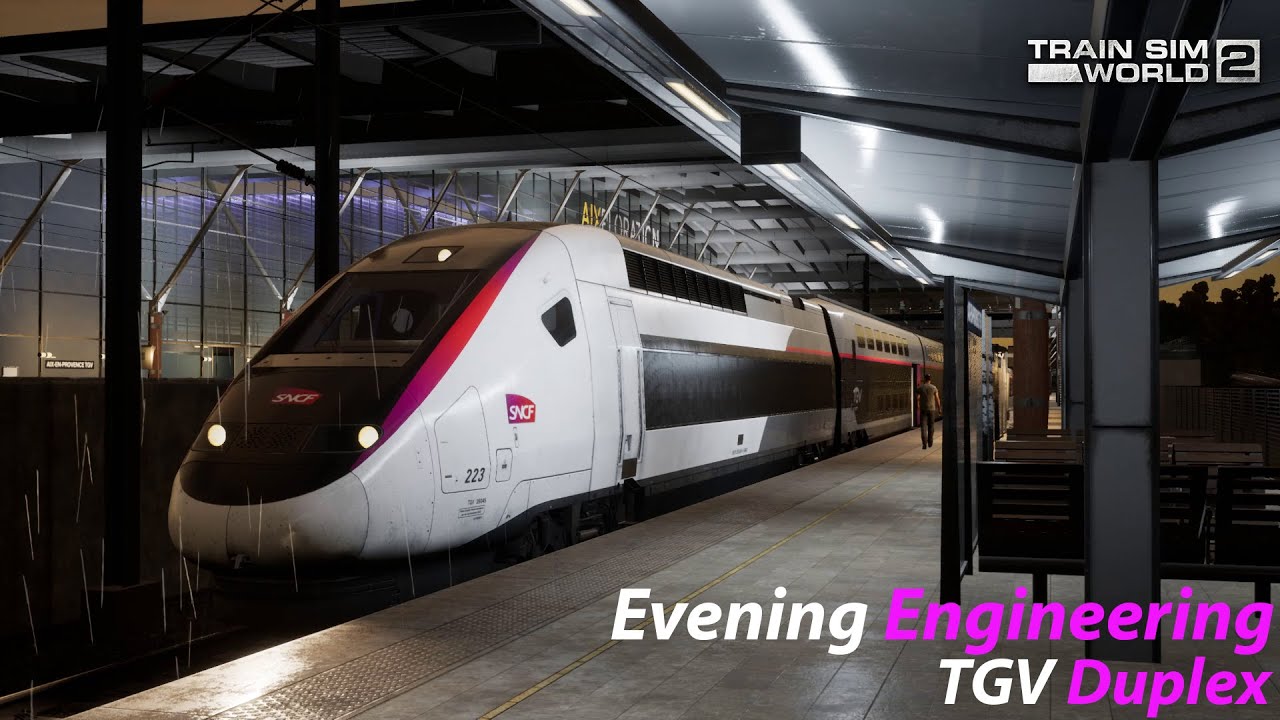 Evening Engineering : LGV Méditerranée : Train Sim World 2 1080p60fps